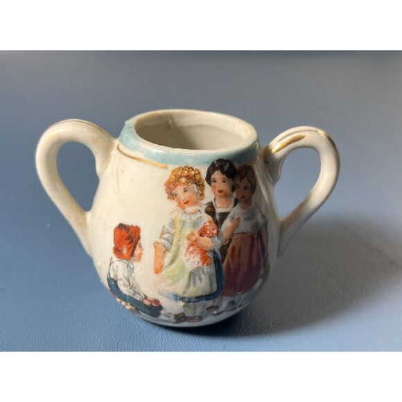 Antique Child’s Miniature Cream & Covered Sugar Set, Made in Germany 3” - Picture 6 of 16